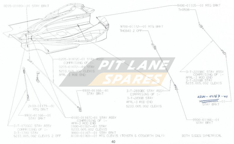 BODYWORK ASSY/FLOOR STAYS